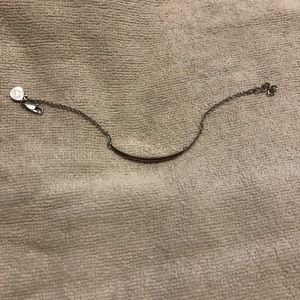 Michael Kors silver toned paved bar  bracelet